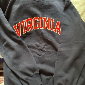Champion Crewneck UVa Orange Blue University of Virginia Sweatshirt size XL